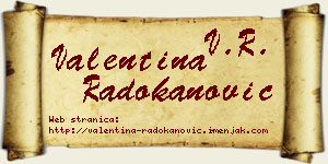 Valentina Radokanović vizit kartica